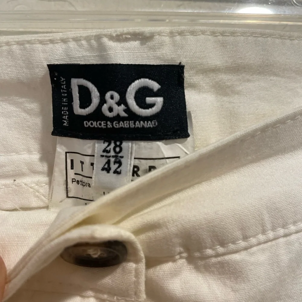 Vintage D&G White Pants Size 28 - Picture 2 of 4